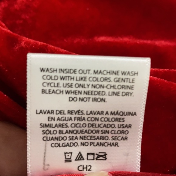 Long red velvet girls dress with sequins cute for the holidays - Picture 9 of 9